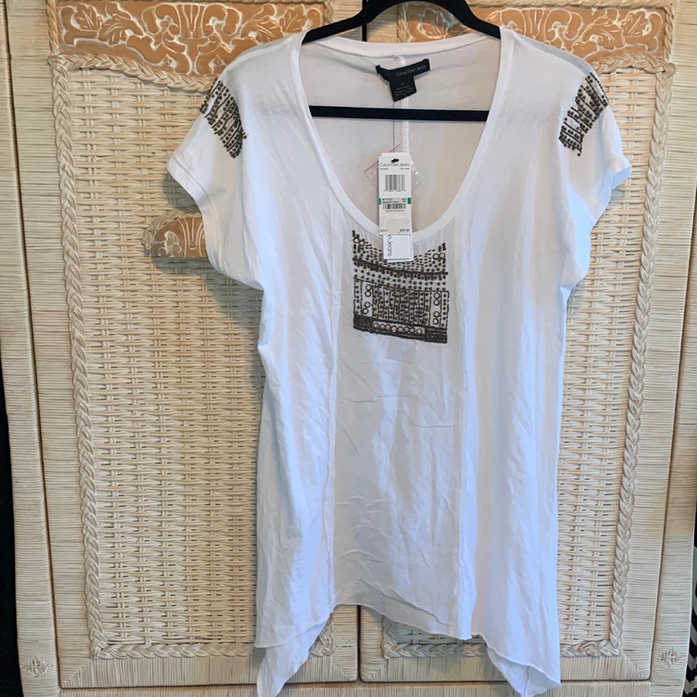 NWT Calvin Klein Jeans White Tee
